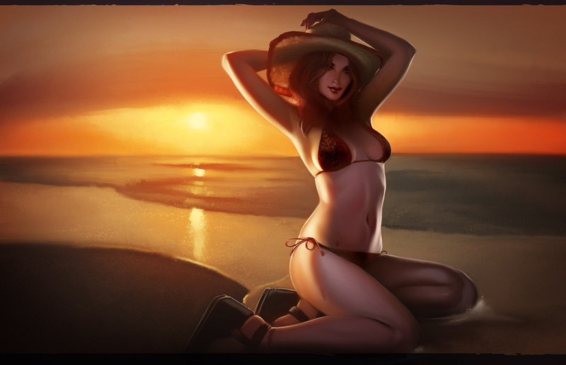 glamorous digital paintings Illustrations Andrew Hibner